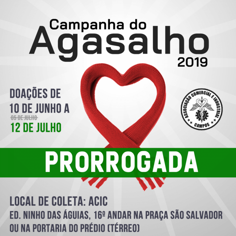 Campanha do Agasalho ACIC 2019 Prorrogada!